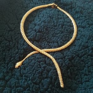 Gold snake necklace